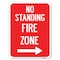 Signmission No Standing Fire Zone W/ Right Arrow Heavy-Gauge Alum Rust Proof Parking, 18" x 24", A-1824-23585 A-1824-23585 - alternate 1